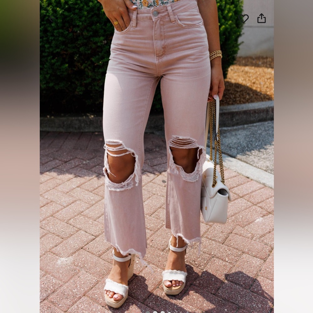 NWT- Vervet Mauve Crop Flare Denim Size 26